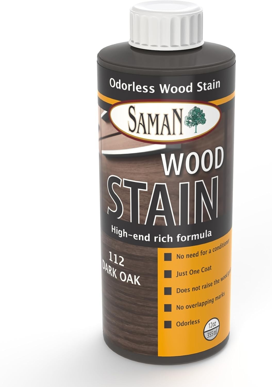 Dark Oak Interior Water-Based Wood Stain, 12 oz – Safe & Easy Application