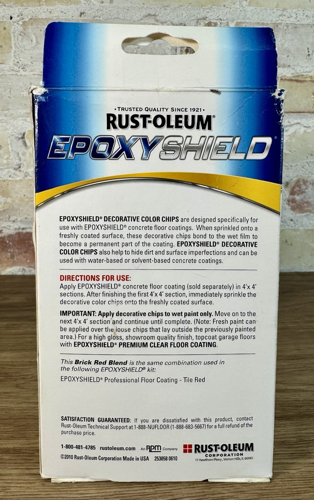 Rust-Oleum Epoxy Shield Decorative Color Chips Tile Brick Red Terrazzo (3)1lb