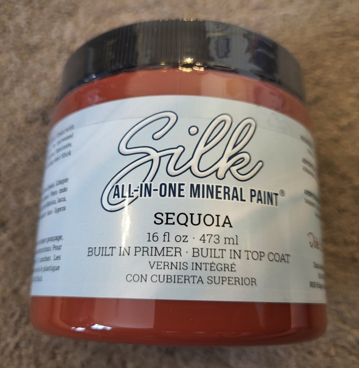 DIXIE BELLE SILK ALL IN ONE MINERAL PAINT SEQUOIA 16 oz Reddish Brown NEW