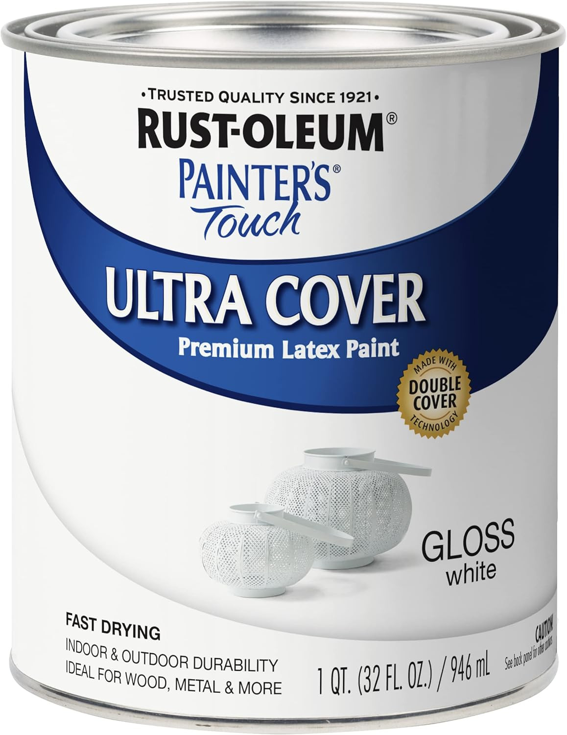 1992502 Painter’S Touch Latex Paint, Gloss White 32 Fl Oz, 1 Quarts (Pack of 1)