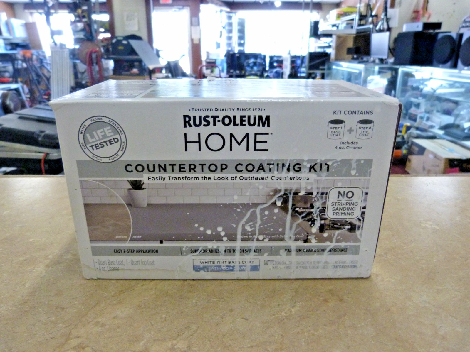 Rust-Oleum 384962 Home Countertop Kit Ultra White Tint Base with Satin Top-Coat