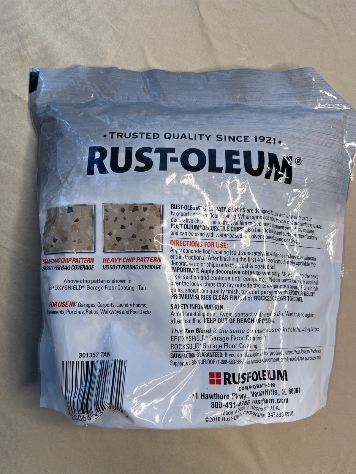 Rust-Oleum Decorative Color Chips Tan Blend 2 Pack (1lb) 301357 Tan