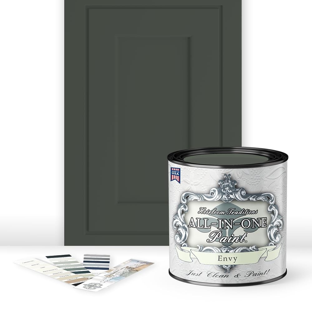 ALL-IN-ONE Paint by Heirloom Traditions, Envy (Slate Green), Quart – Durable …