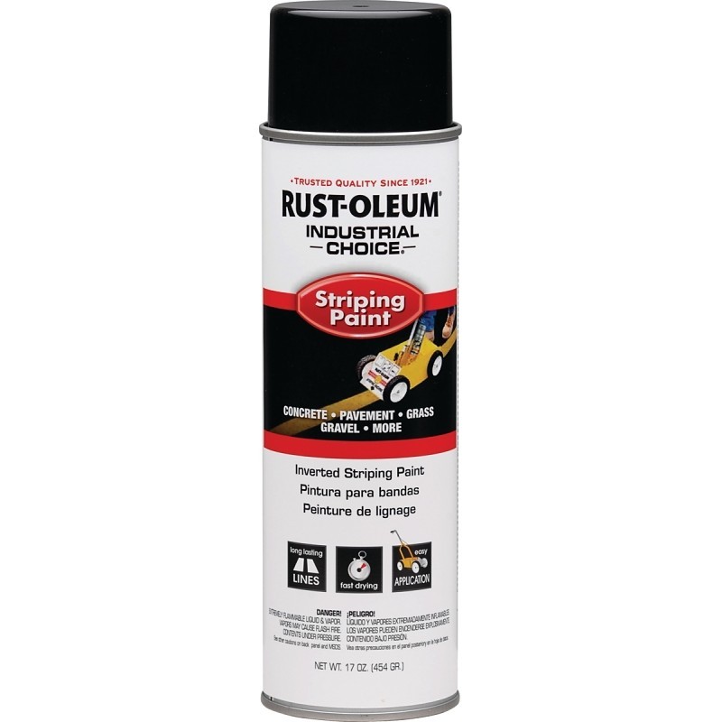 Rust-Oleum 1677838 Inverted Marking Spray Paint, Flat/Matte, Black, 18 oz, Can