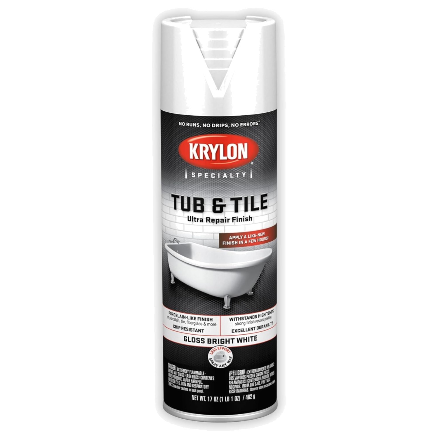 Krylon Tub & Tile Ultra Repair Spray Paint – Bright White