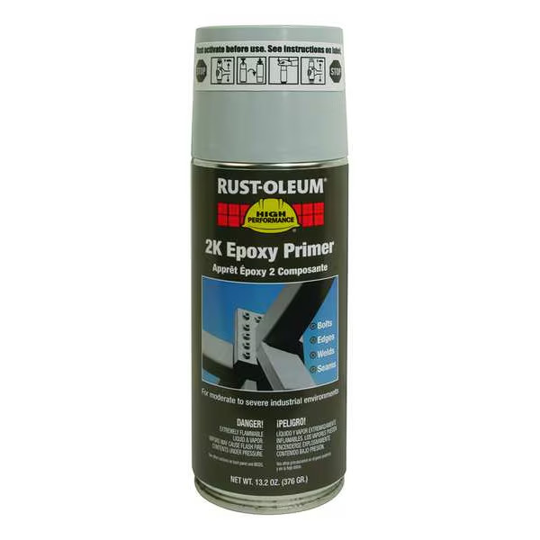 Rust Oleum Spray Primer Gray Epoxy Paint Rust Preventative Flat Metal Steel