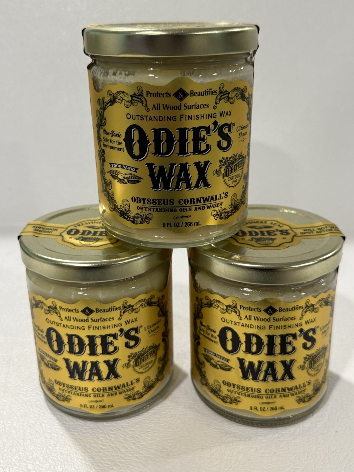 Odie’s Wax All Wood Surfaces Finishing Wax, Odysseus Cornwall’s -9 fl oz