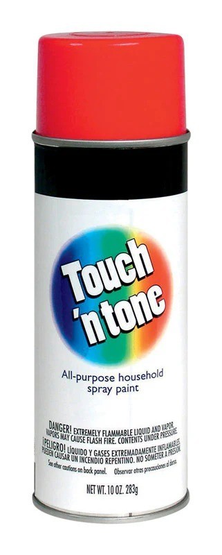 Rust-Oleum Touch ‘n Tone Gloss Cherry Red Spray Paint, 10 oz Aerosol Can,pk 6