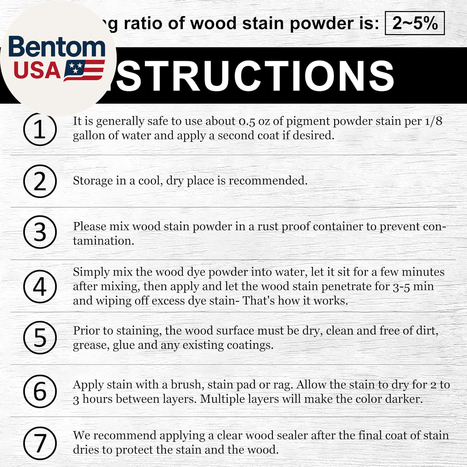 Blue Wood Stain | Wood Dye Powder for Indoor and Outdoor | Furniture Dye | Fast