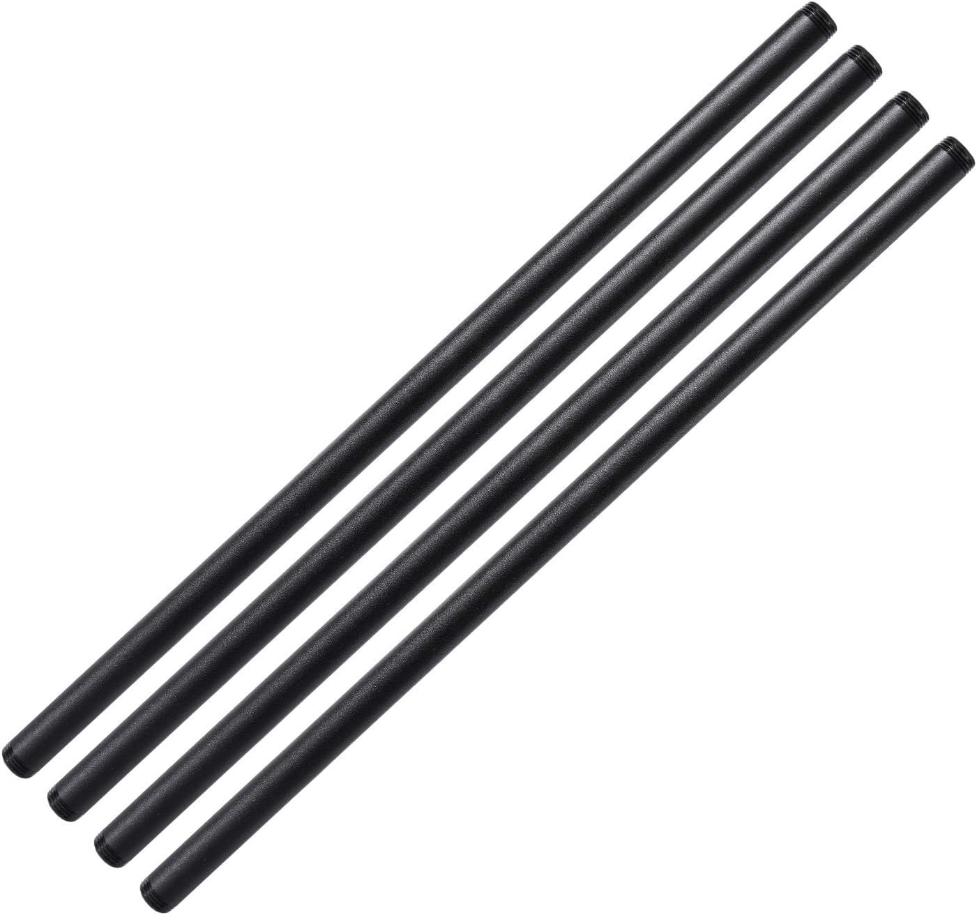 1/2″ X 6″ Black Painted Iron Pipe, 10 Pack Black Paint Finish Threaded Metal Pi