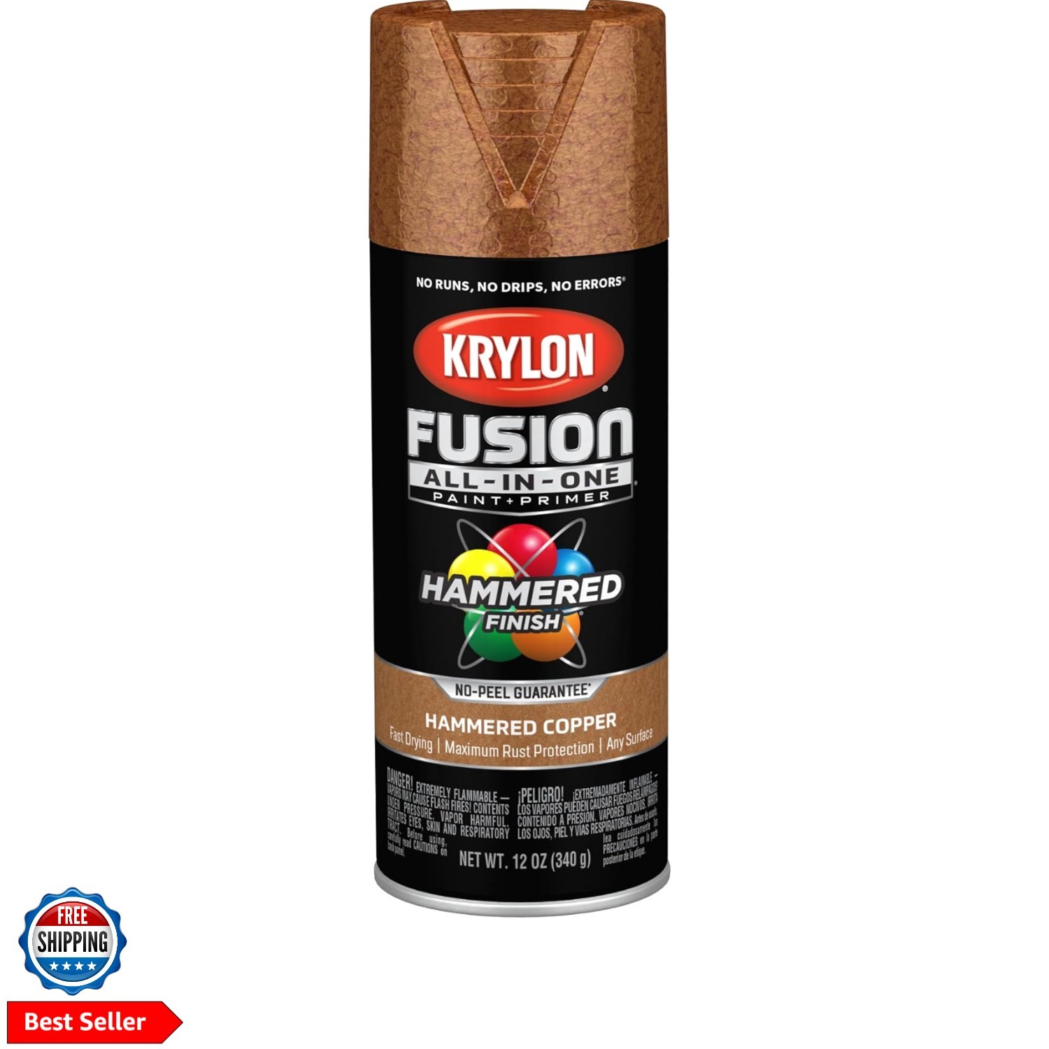 Fusion All-In-One Adhesive Hammered Finish Spray Paint for Indoor/Outdoor Use…