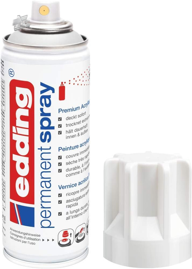 Polished White Spray Paint 200ml Professional Acrylic Enamel Wood Metal Mu