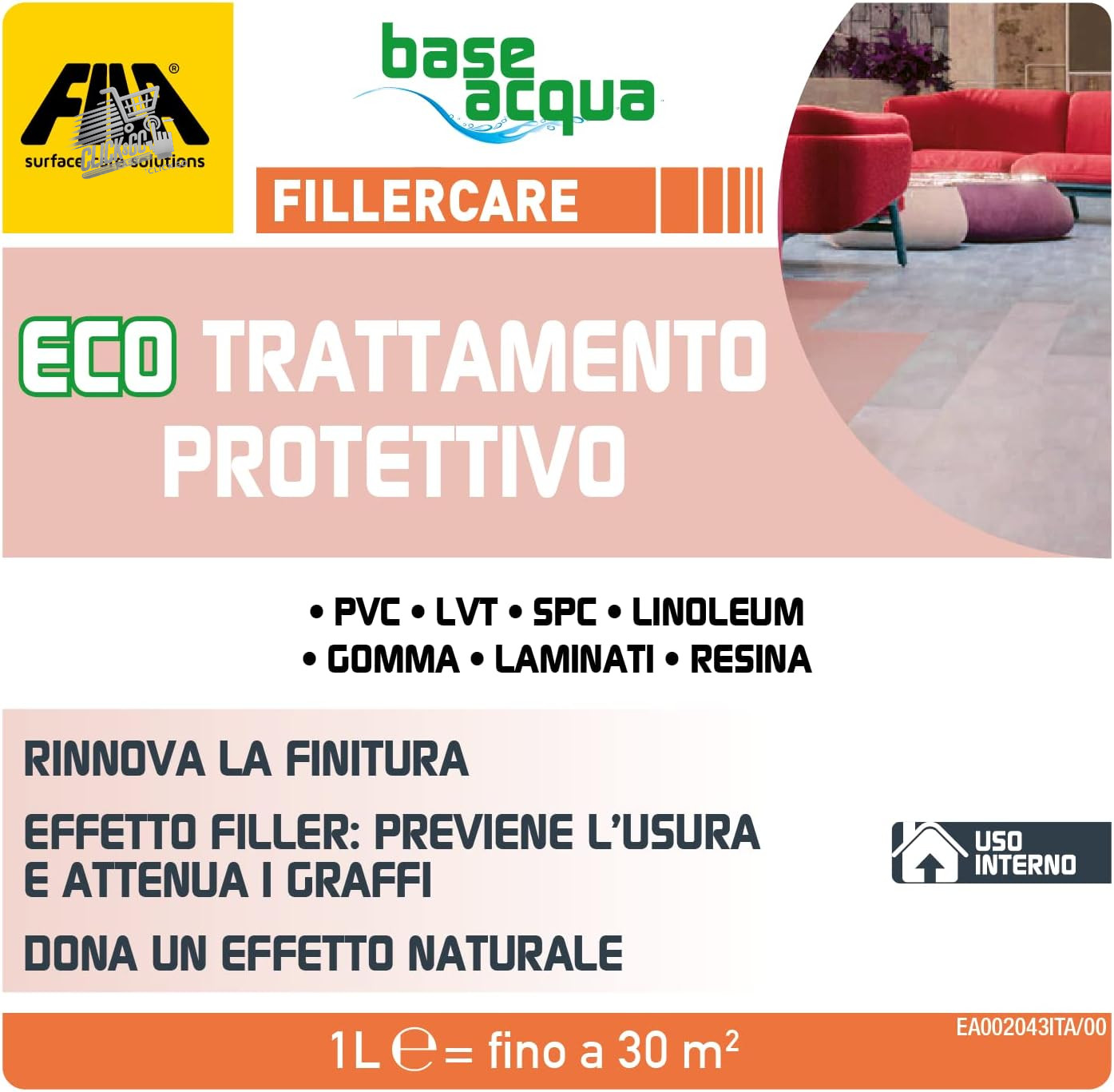 Protective treatment laminate floor PVC plastic renews scratch resistant 1L FI