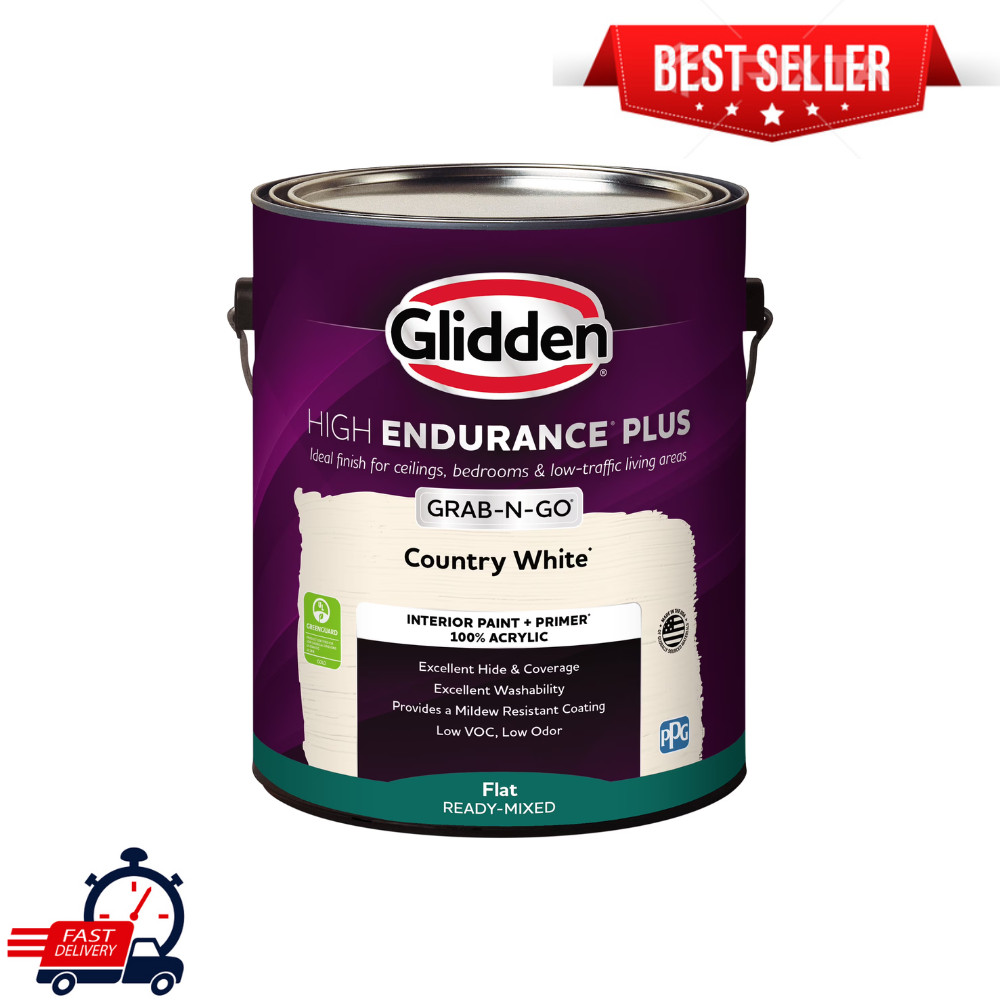 Glidden HEP Interior Paint Primer, Country White/Off-White, Flat Finish, 1 Gal