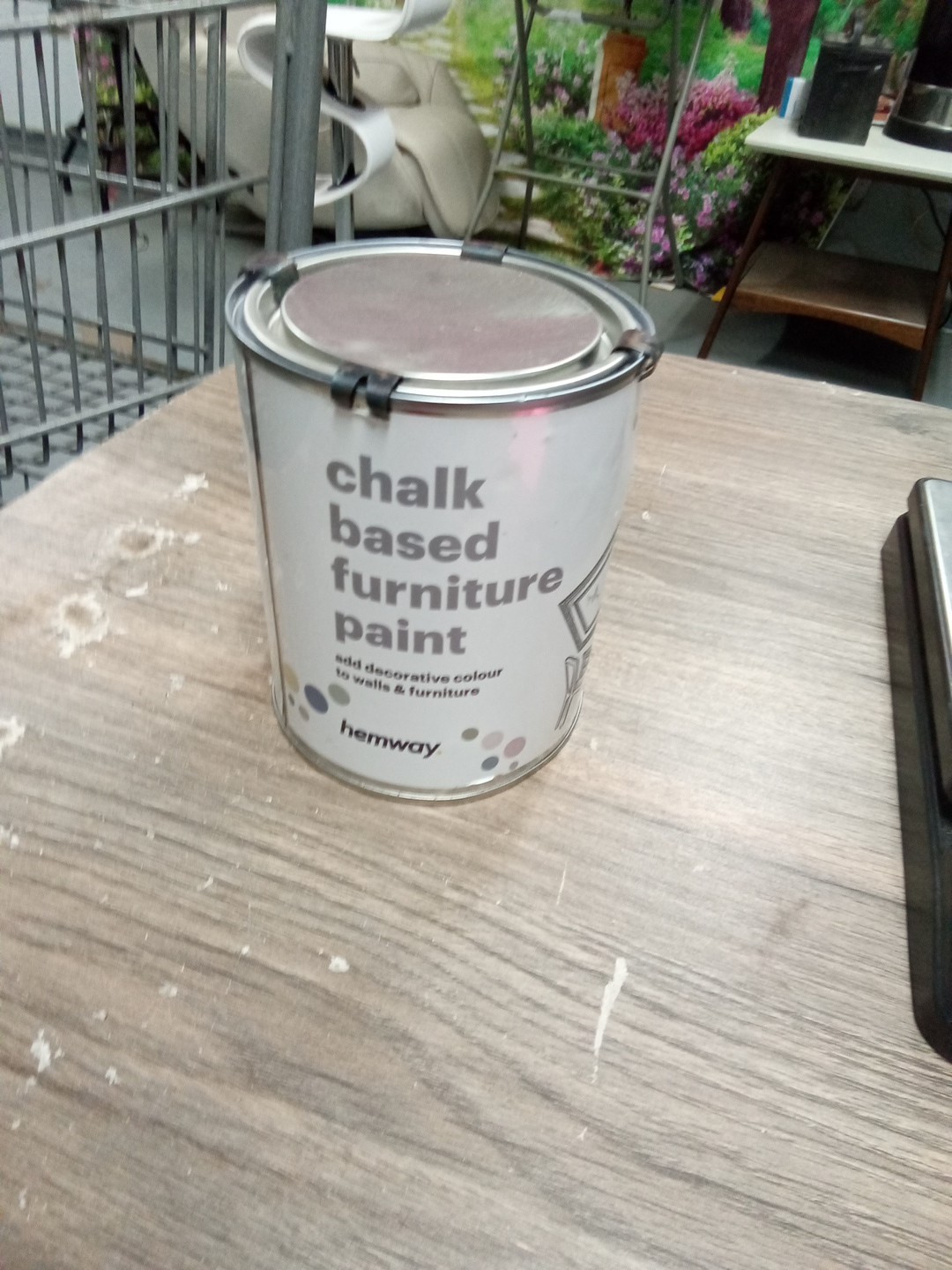 Hemway CHALK BASED Pebble Grey Furniture Paint 1 Qt 412 Dt
