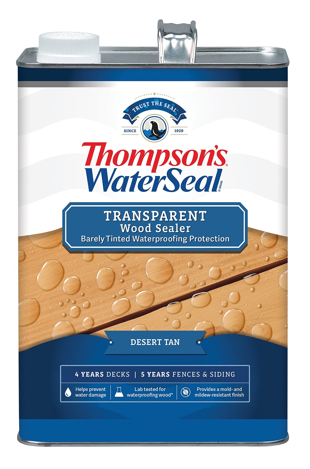 Thompson’s WaterSeal Transparent Waterproofing Wood Stain and Sealer, Desert