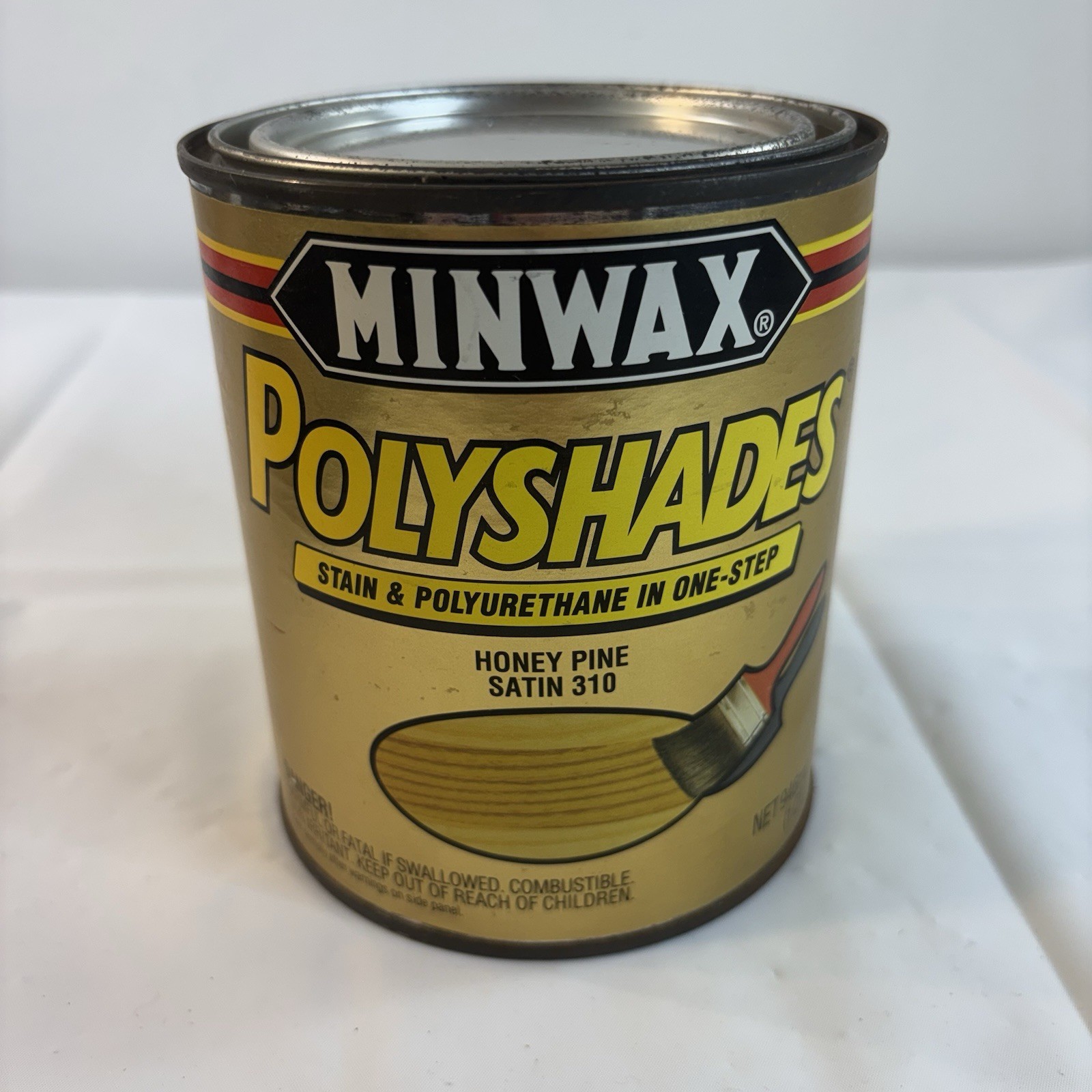 Minwax Polyshades Wood Stains, Satin Honey Pine 1 qt. 310 Made In The USA Vtg.