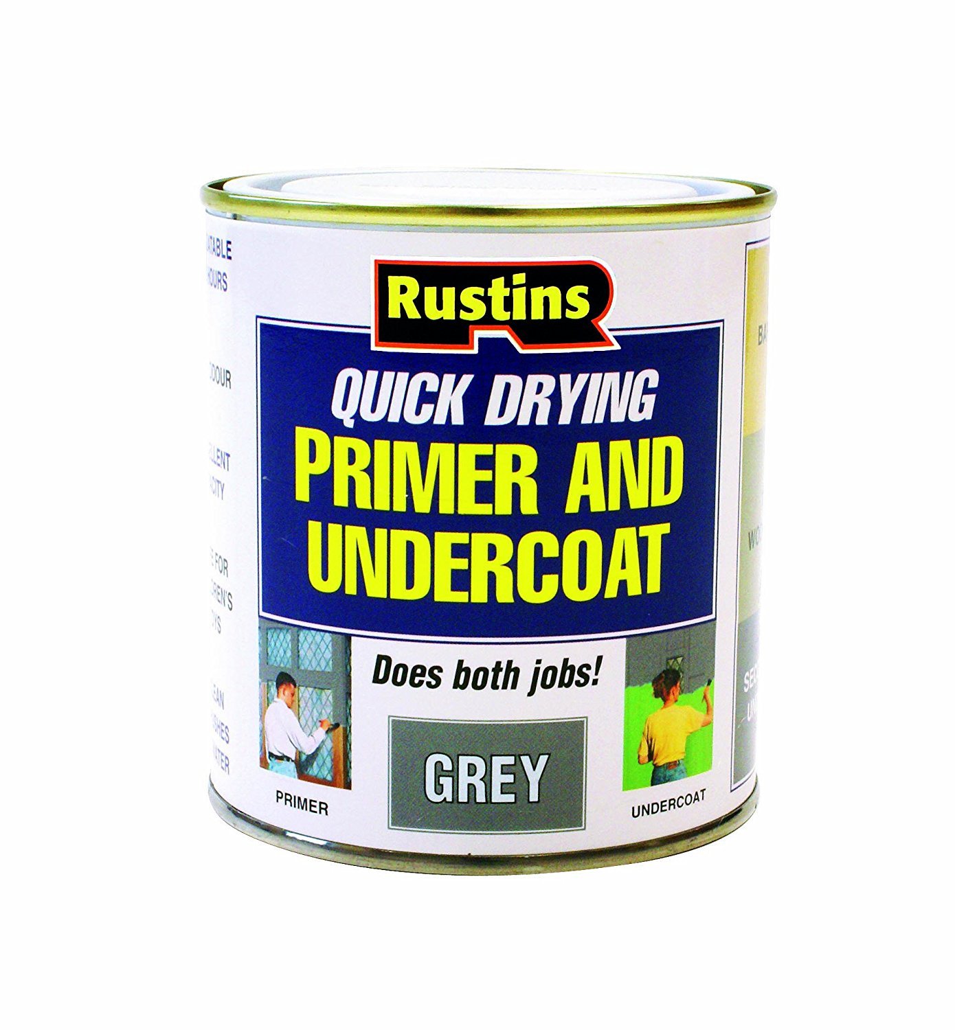 Rustins Primer & Undercoat Quick Dry White/Grey Base Paint Wood MDF Chipboard