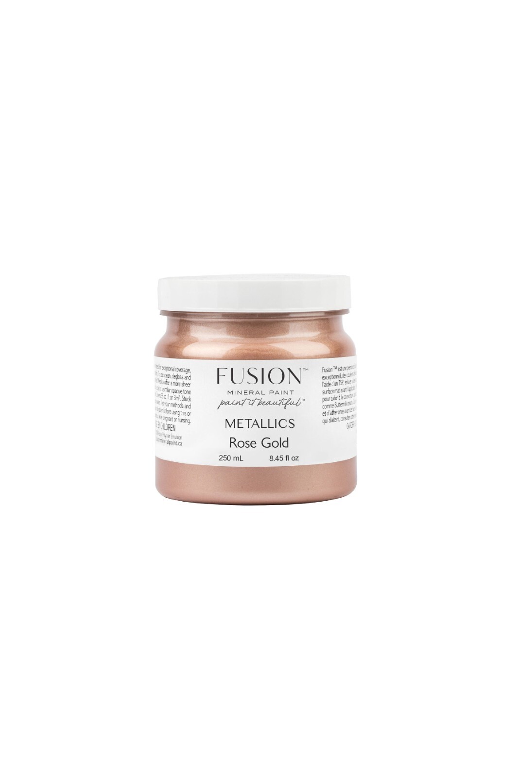 Fusion Mineral Paint Rose Gold Metallic All in One 250 ml 8.45 fl Oz