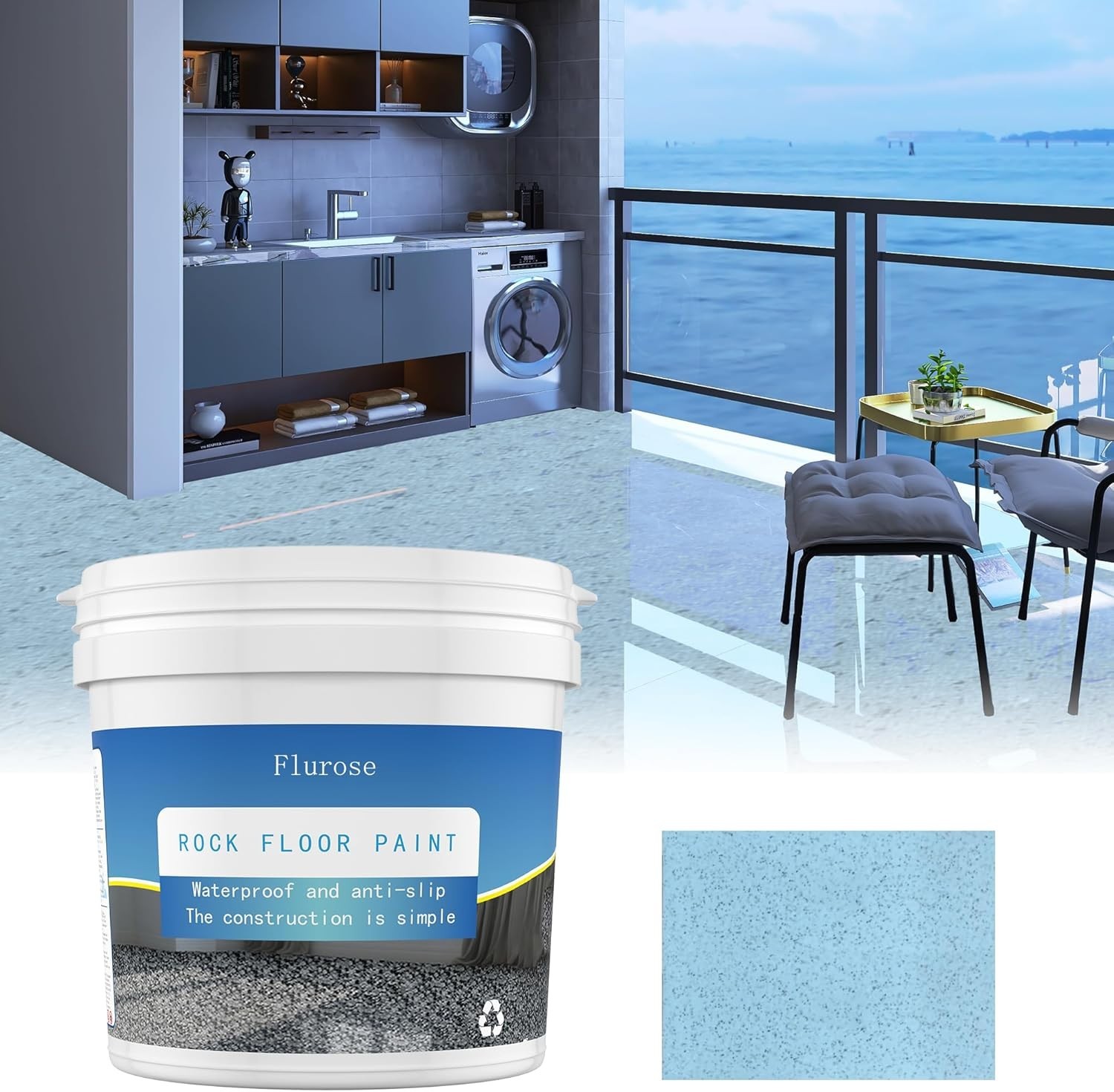 Quick Drying Colored Epoxy Floor Paint 35oz – Perfect for Interior & Exterior
