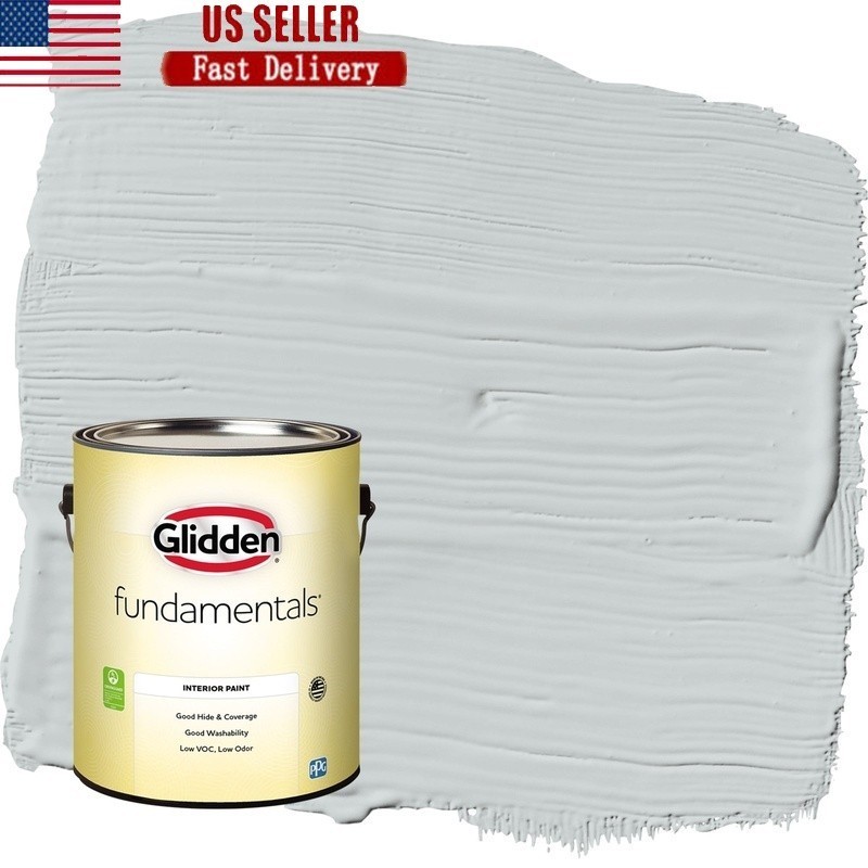 Fundamentals Grab-N-Go Ghost Whisperer / Gray Blue Flat Interior Paint, 1 Gallon