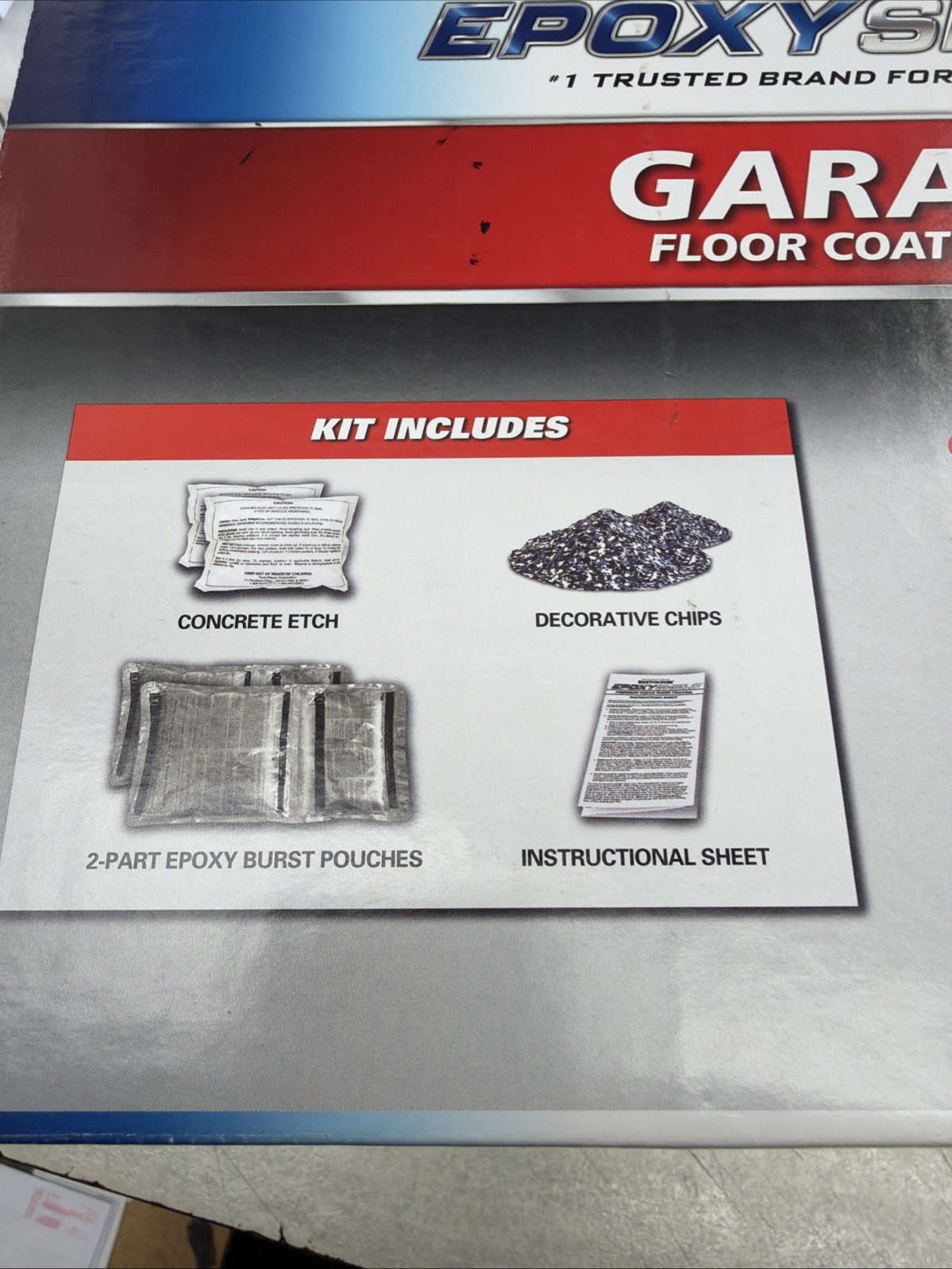 Rust Oleum Epoxy Shield Protect Gray Garage Floor Coating Kit High Gloss 2.5 Car