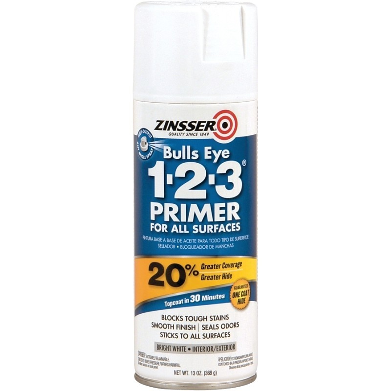 Zinsser 02008 Primer, 8 to 10 sq-ft Coverage Area, White, 13 oz
