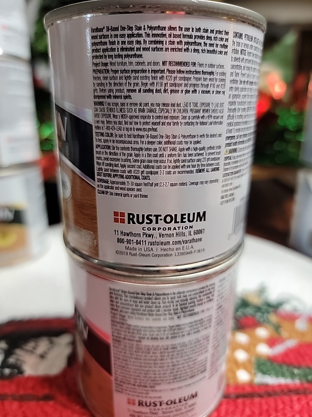 2pk- Varathane Premium Poly + Stain, CLASSIC OAK GLOSS 8 OZ.- MADE BY RUST-OLEUM