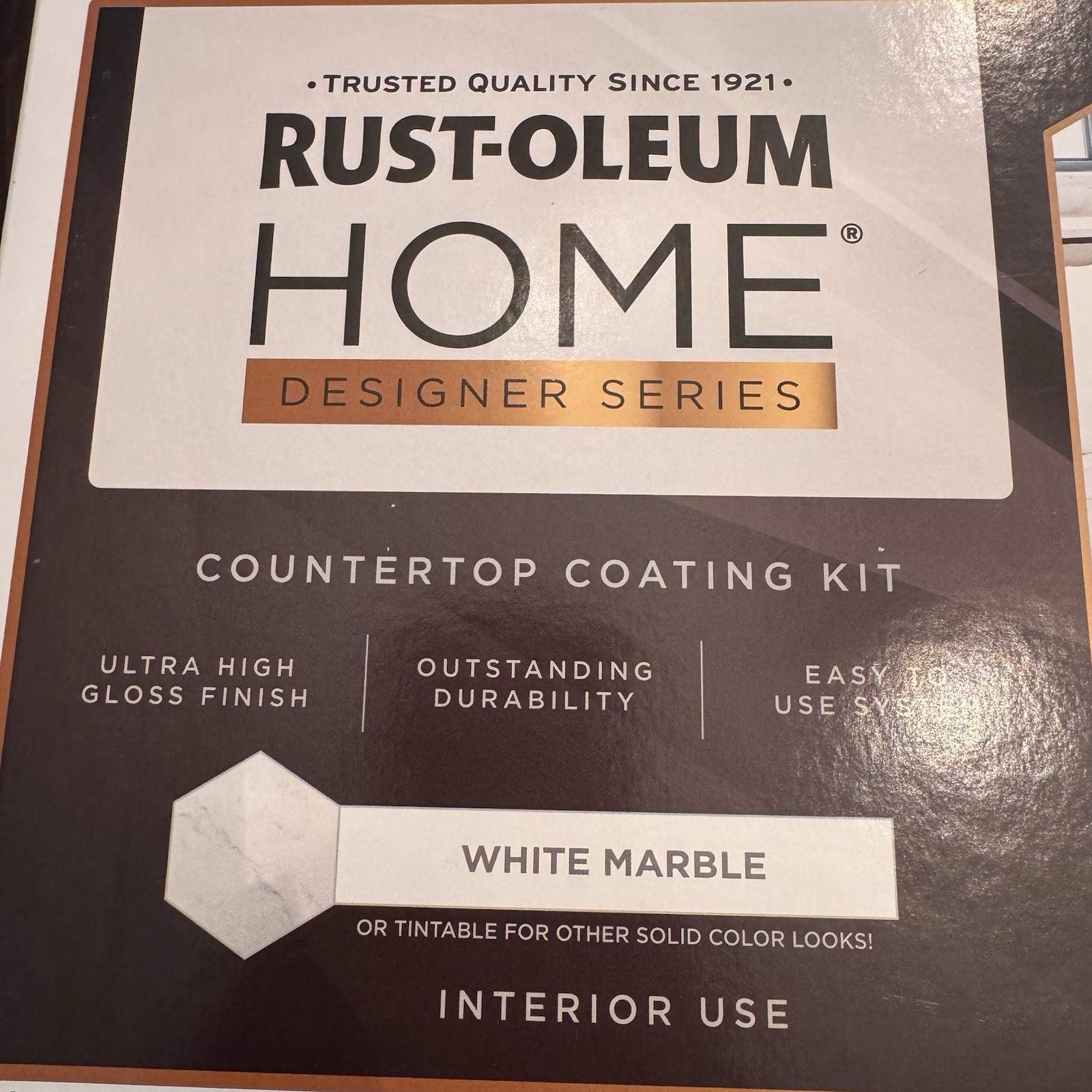 Rust-Oleum HOME Designer Series White Marble Countertop Coating Kit NEW SEALED