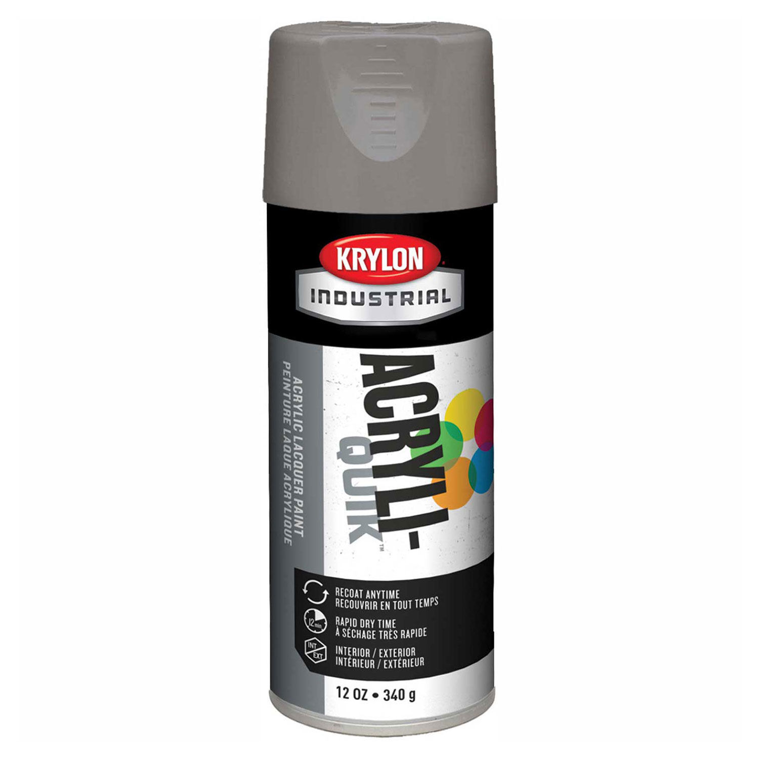 Krylon (5-Ball) Interior-Exterior Paint Smoke Gray Lot of 6