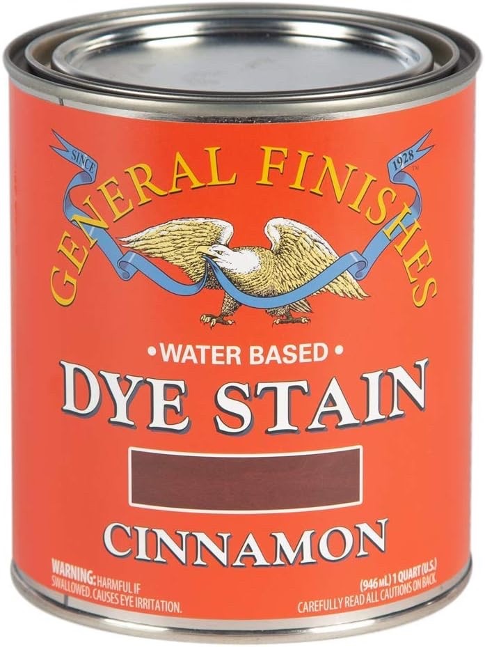 General Finishes Water Based Dye Stain – Cinnamon – Quart