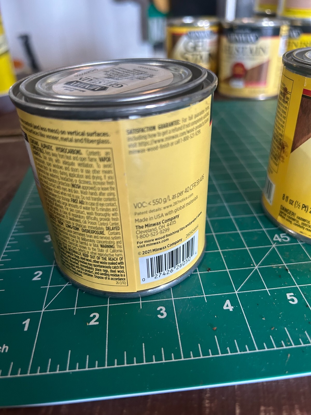 NOS 3-pack lot Minwax Chestnut Gel Stain Wood ½ Pint Oil based