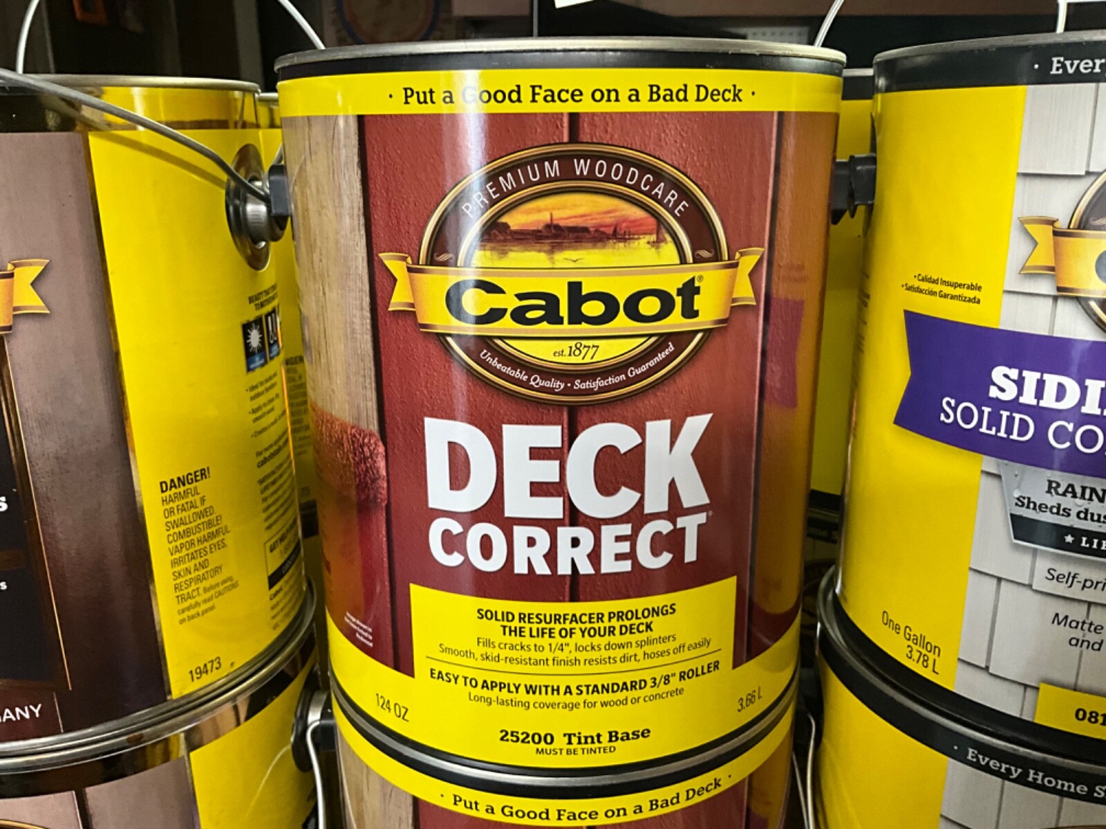 Cabot DeckCorrect Solid Tintable Tint Base Acrylic Deck Resurfacer X4 Gallons