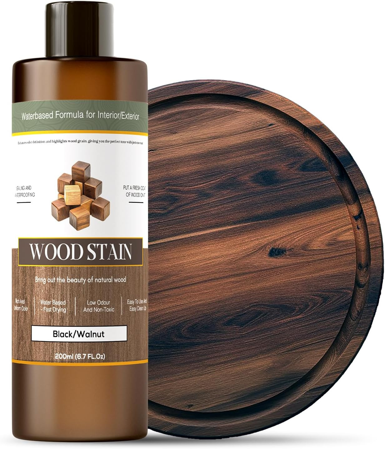 Wood Stain – Stain for Wood – Natural Stain for Furniture – Water Based | Fast D