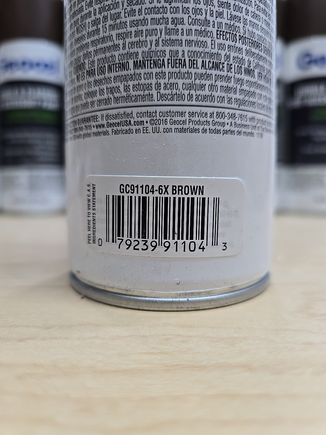 6 cans Geocel GC91104-6X Shingle & Flashing Roof Accessory Paint 12 Ounce Brown