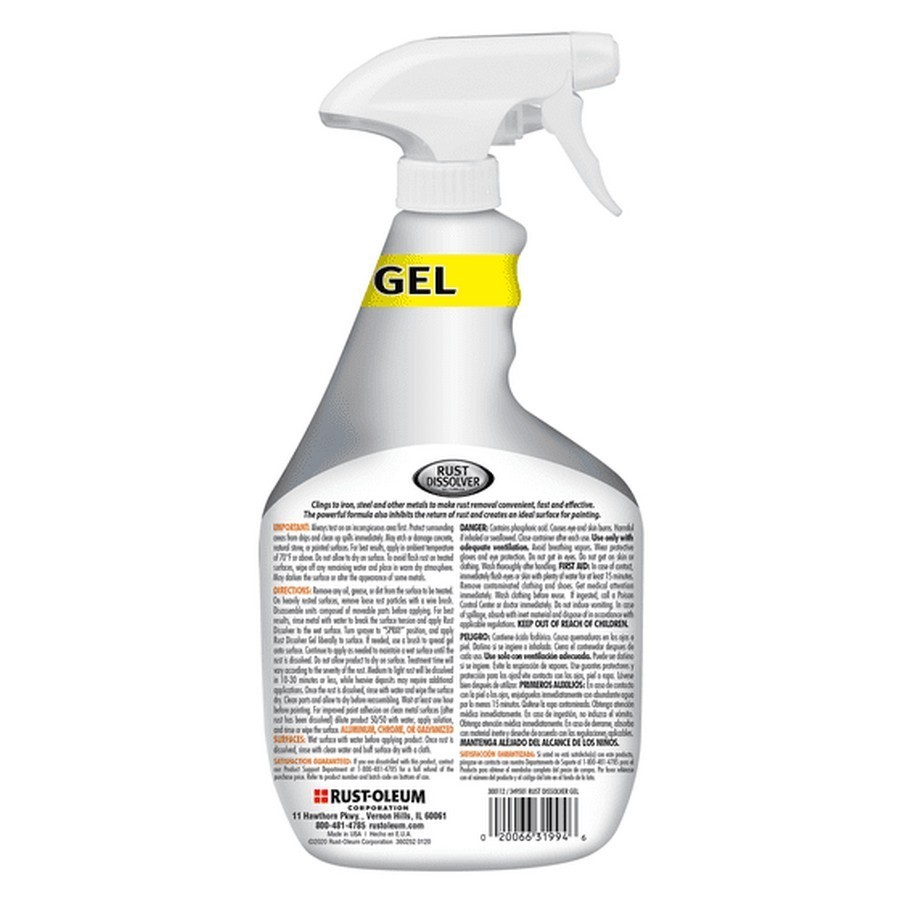 Rust-Oleum Rust Dissolver Gel Spray-300112, 32 oz US