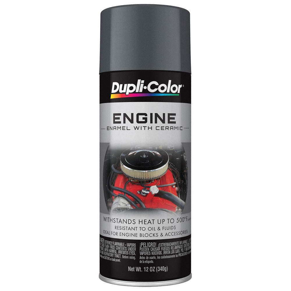 DUPLI-COLOR EDE165107 Engine Enamel,Cast Iron Gray,16 oz. Size 54VL31