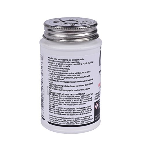 Pipe Thread Sealant 4 fl oz, Brush-Top Can, Great White Pipe Joint 4 oz