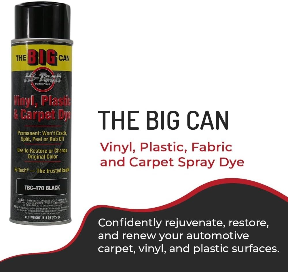 15oz Black Permanent Carpet and Upholstery Spray ,Won’t Crack, Peel, or Rub Off