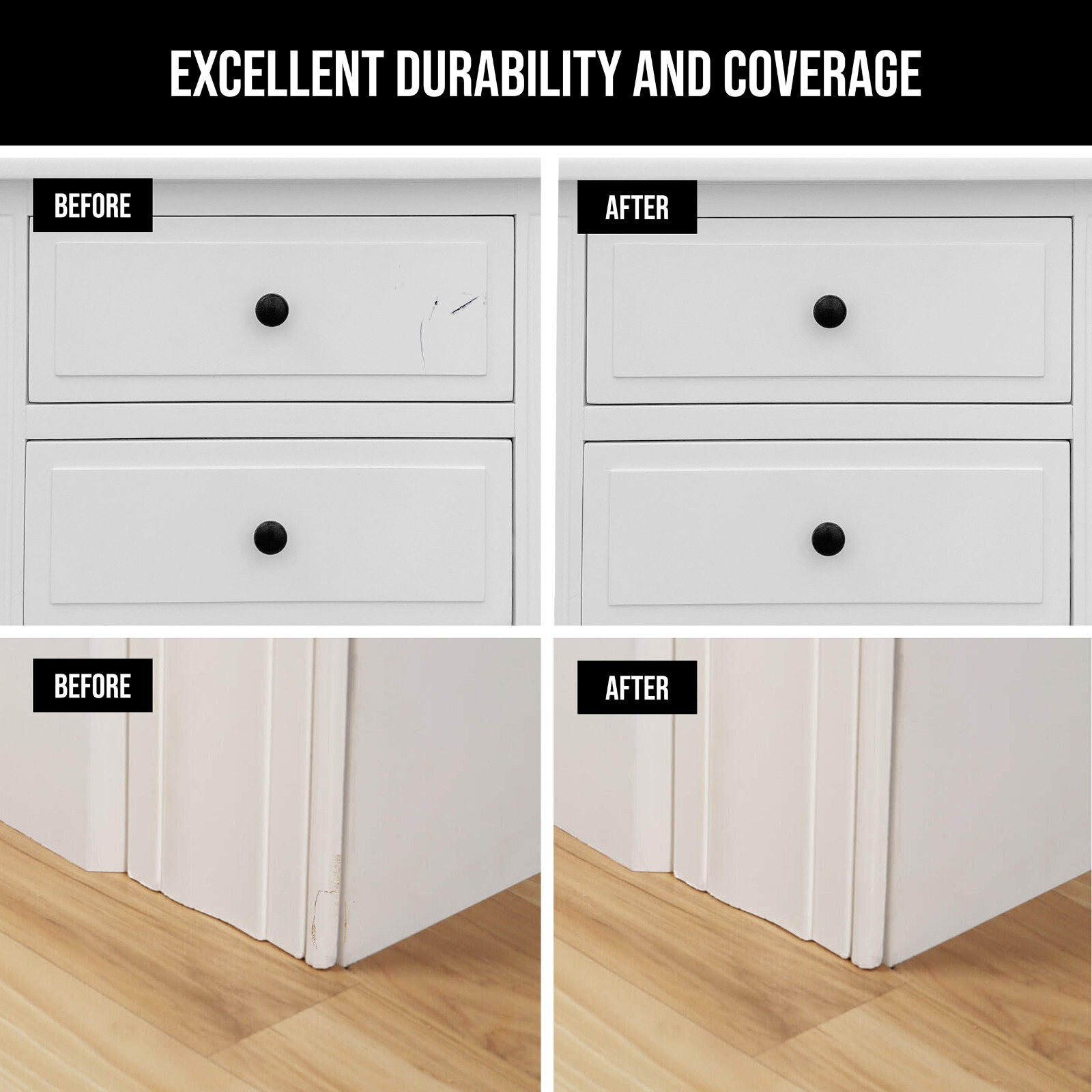 White Glossy Touch Up Paint For Wall Door Cabinets Wood Furniture Trim