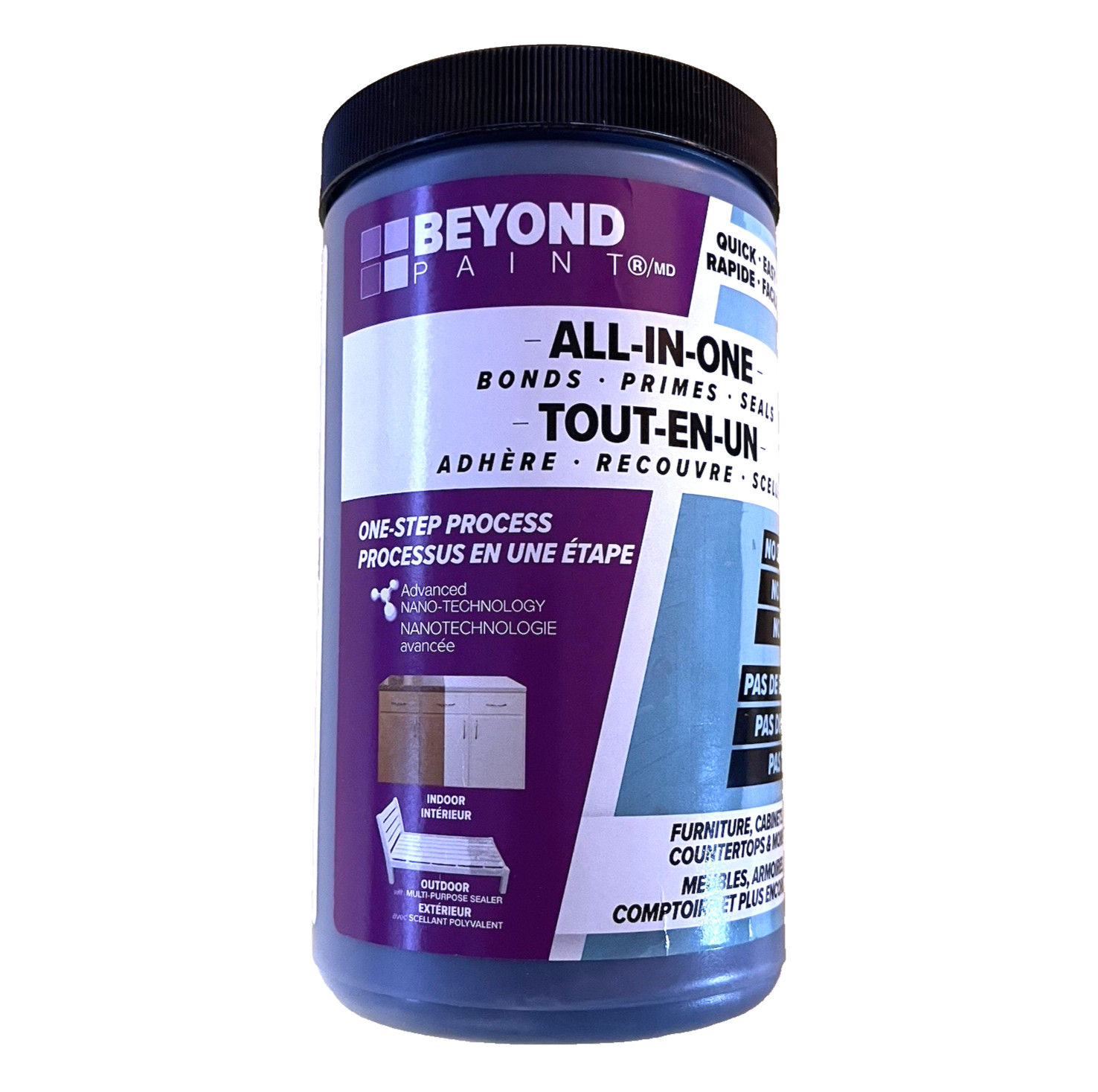 Beyond Paint All-In-One Deep Blue 1 Quart Bonds Primes Seals Furniture Cabinets