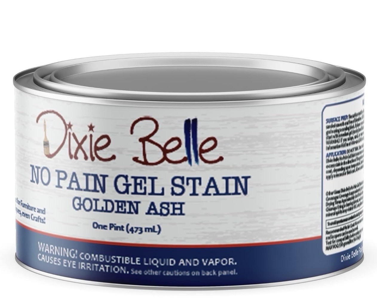 DIXIE BELLE NO PAIN GEL STAIN Golden Ash ONE PINT Woodworking CRAFTS