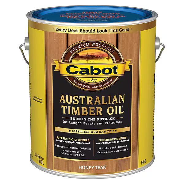 Cabot Stain,Honey Teak,Toned Flat,1 gal. 140.0019458.007 Cabot 140.0019458.007 1
