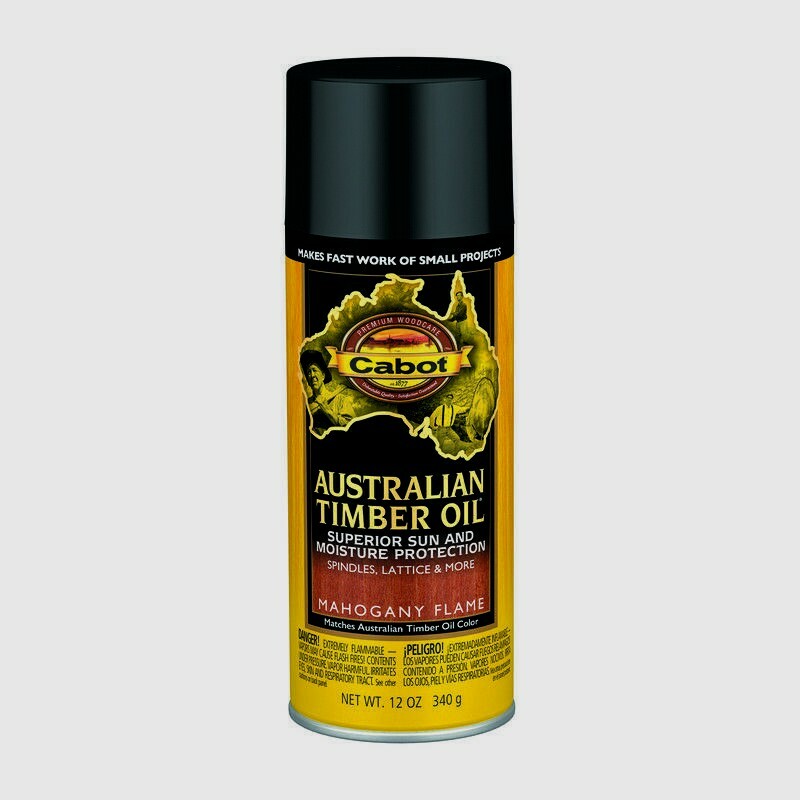 Cabot AUSTRALIAN TIMBER OIL 12oz Transparent Smooth MAHOGANY FLAME Deck Railings