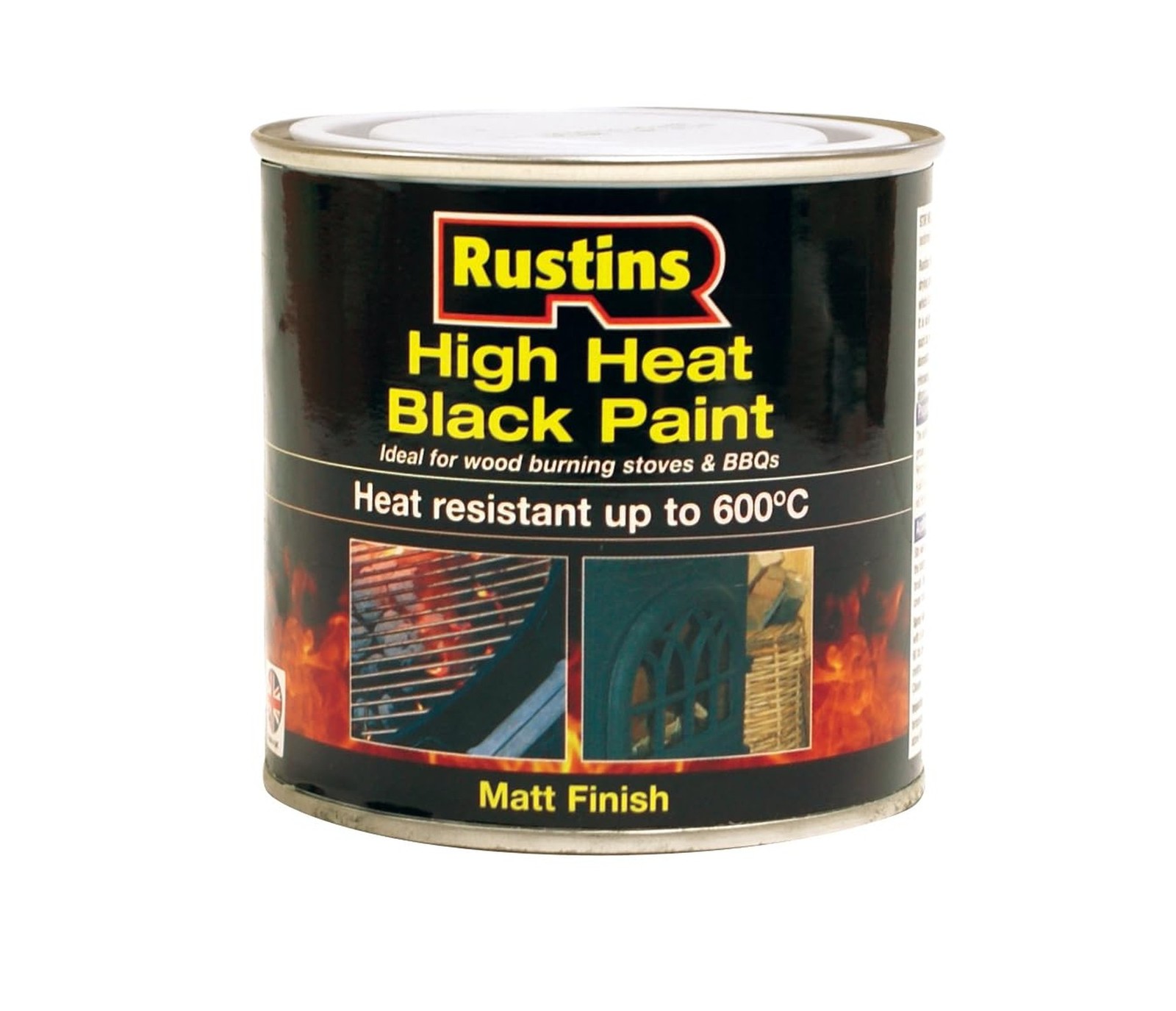 Rustins 250ml High Heat Paint – Black
