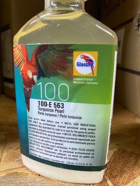 Glasurit 100-E-563, Turquoise Pearl, 0.5 L / 16.9 oz, EXP 03/15/2025