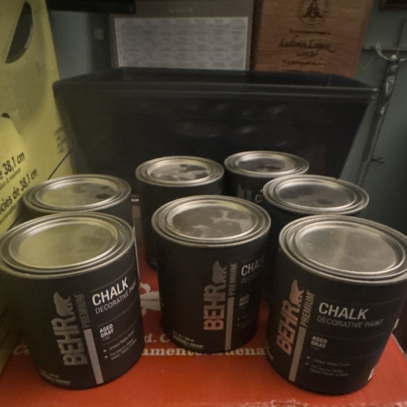 Behr Chalk Decorative Paint Aged Gray 1 qt Matte Finish for Wood Metal Plastic