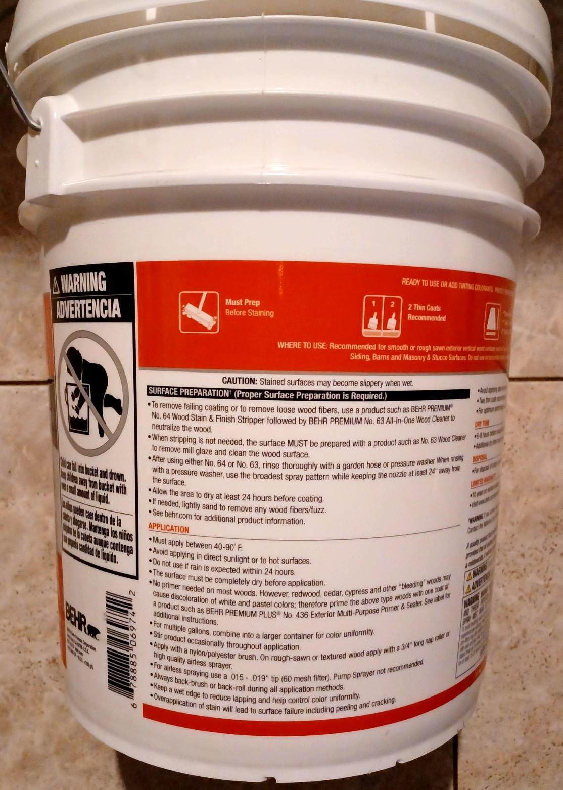 NEW 5 Gal White Solid Exterior Wood Stain for House Siding and Fence Protection