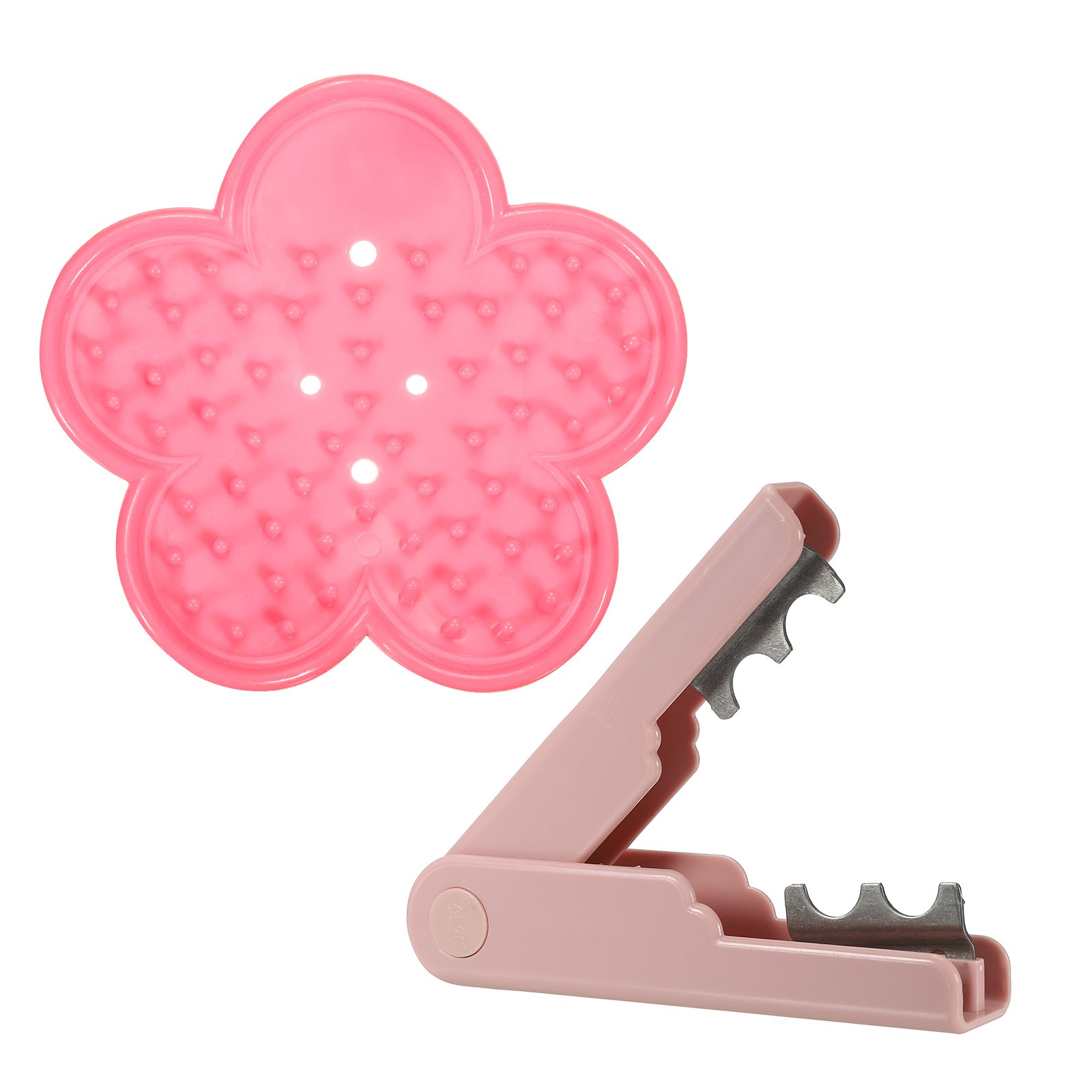 2pcs Rose Stem Leaf Thorn Stripper Remover Tool Stripping Kit Pink