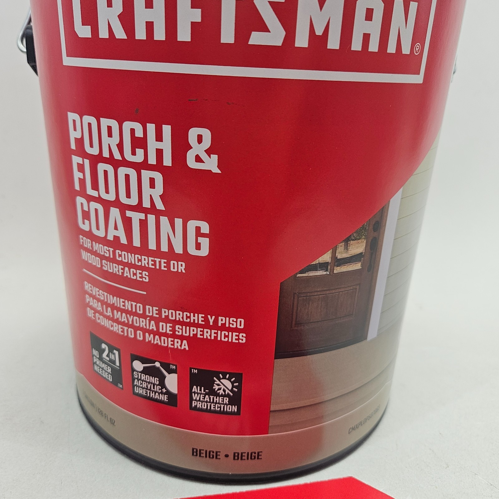 Craftsman Semi-Transparent Wood Stain and Sealer Premium Beige Satin 128-Fl Oz